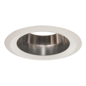 HALO E26 6 in Clear Recessed Light Trim w Specular Reflector & White Ring