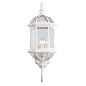 Bel Air Lighting Wentworth 1-Light Large White Outdoor Wall Light Fixture