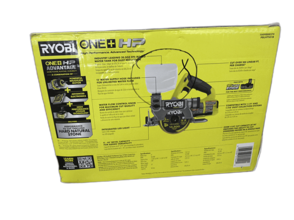 RYOBI ONE+ HP 18V Cordless Handheld Wet/Dry Masonry Tile Saw (Tool Only) NO TANK