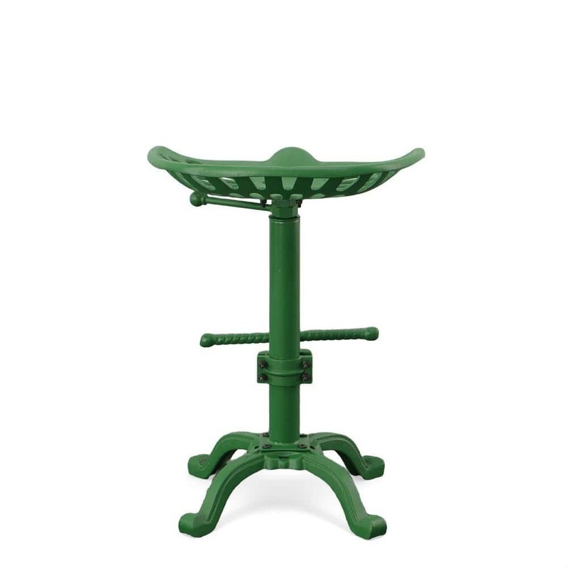 Carolina Chair & Table Tractor Seat Adjustable Height Green Bar Stool - Image 5