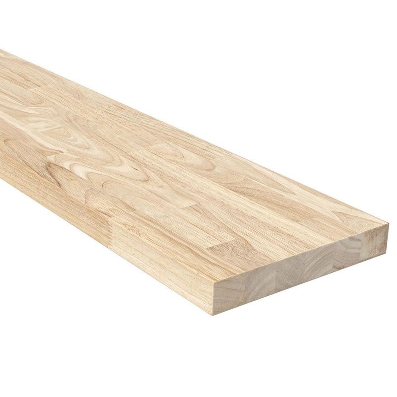 HARDWOOD 10 in. W x 24 in. D Unfinished Hevea Floating Decorative Wall Shelf