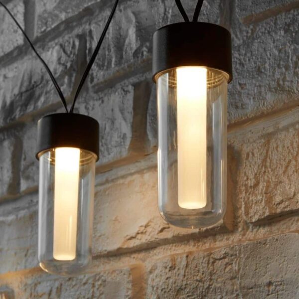 Hampton Bay 10-Light 12 ft. Black Outdoor Plug-In Integrated LED String-Light