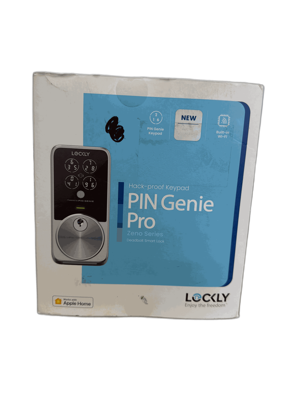 Lockly Pin Genie Pro Satin Nickel WiFi Smart Deadbolt Apple Home Key Siri Alexa - Image 12