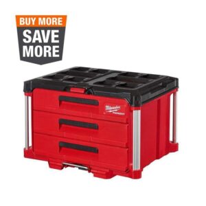 Milwaukee PACKOUT 22 in. Modular 3-Drawer Tool Box with Metal Reinforced Corners