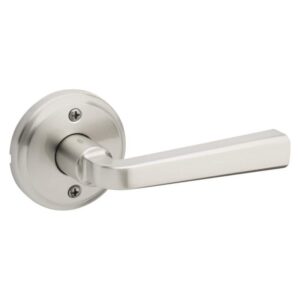 Kwikset Trafford Satin Nickel Reversible Round Straight Half Dummy Door Handle