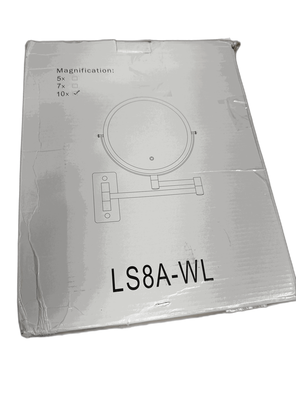 Tileon 8"x8" Small Round 10X Magnifying Bathroom Makeup Mirror w/Battery Type-C - Image 12