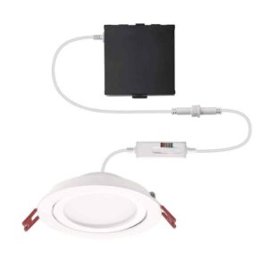 CE Ultra Directional Integrated LED 4 in Adj Color Temp Canless Recessed, White