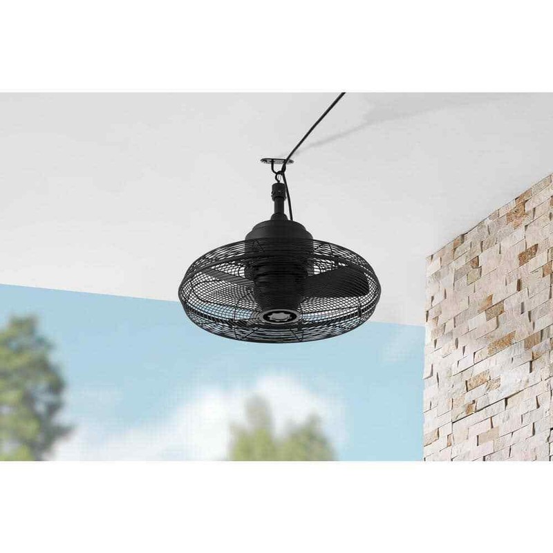 Hampton Bay Conyer 20 in. Indoor/Wet Outdoor 3-Speed Anywhere Fan Matte Black - Image 5