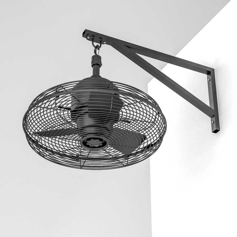 Hampton Bay Conyer 20 in. Indoor/Wet Outdoor 3-Speed Anywhere Fan Matte Black - Image 9