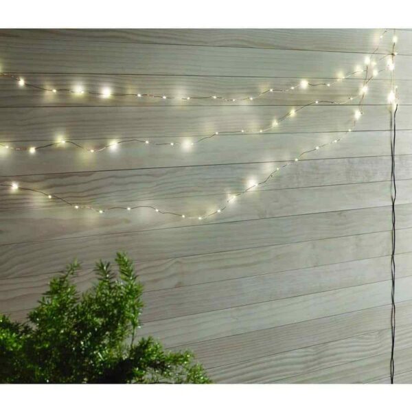 Hampton Bay 16 ft. Battery Powered 50 Bulb Wire Indoor/Outdoor Fairy String