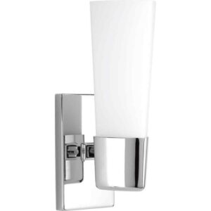Progress Lighting Zura Collection 1-Light Polished Chrome Bath Vanity Light