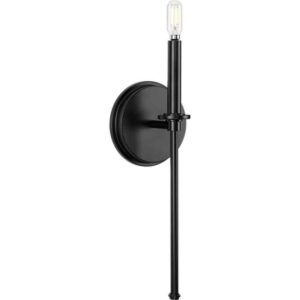 Progress Lighting Elara 5.75 in. 1-Light Matte Black New Traditional Wall Sconce