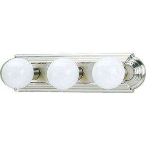 Volume Lighting 3-Light Indoor Brushed Nickel Movie Beauty Makeup Hollywood Bath