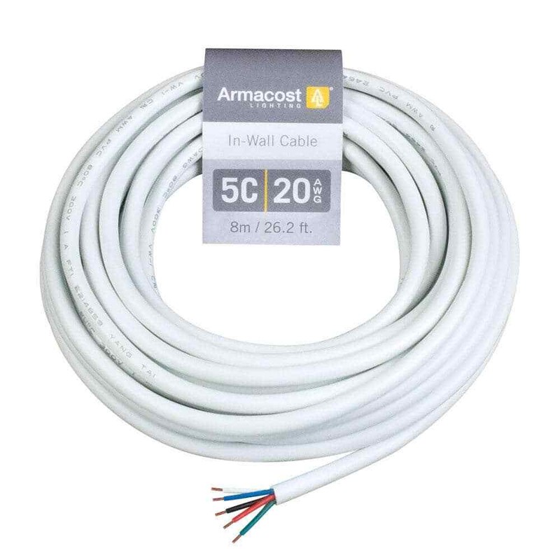 Armacost Lighting 24 ft. 20 AWG/5C in Wall Cable