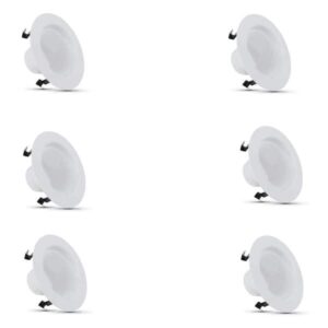 Feit Electric 4 in. Integrated LED White Retrofit Recessed Light Trim Dimmable