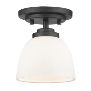 Luttrel 6 in. 1-Light Bronze Flush Mount