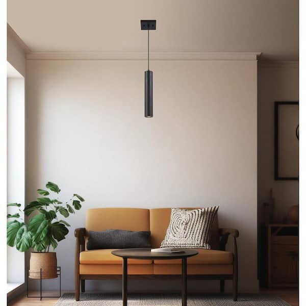 Bel Air Lighting Ameranth 1-Light Black Mini Pendant Light Fixture with Metal - Image 2