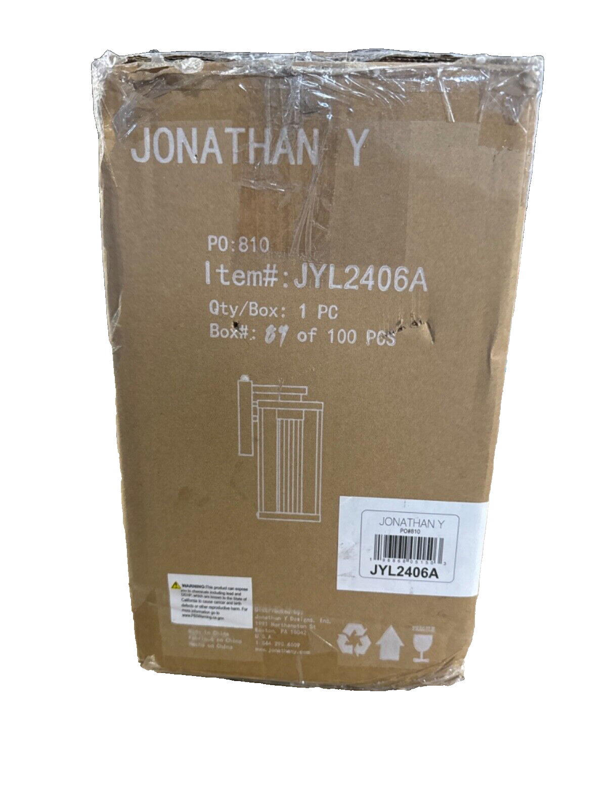 JONATHAN Y Juno Black Outdoor Sconce Iron/Seeded Glass with Dusk-to-Dawn Sensor - Image 12