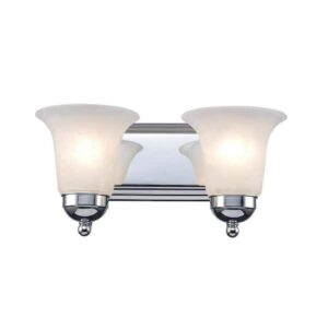 Bel Air Lighting Cabernet Collection 14 in. 2-Light Polished Bathroom Vantiy