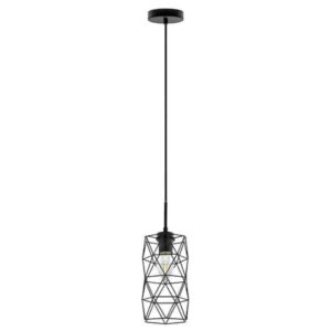 Eglo Estevau 2 5.71 in. W x 72 in. H 1-Light Matte Black Pendant Light