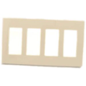 Leviton Almond 4-Gang Decorator/Rocker Wall Plate (1-Pack)