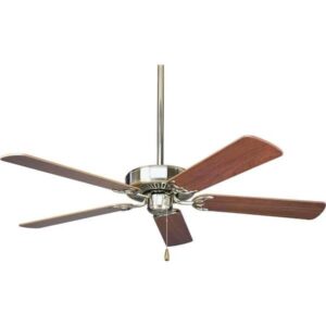 Progress Lighting AirPro 52 Indoor Nickel Transitional Ceiling Fan with Remote