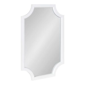 Kate and Laurel Hogan 30 H x 20 Modern Scalloped Irregular White Framed Accent