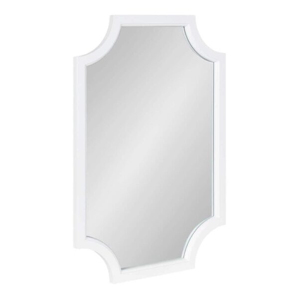 Kate and Laurel Hogan 30 H x 20 Modern Scalloped Irregular White Framed Accent