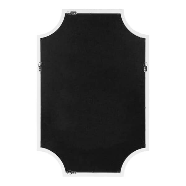 Kate and Laurel Hogan 30 H x 20 Modern Scalloped Irregular White Framed Accent - Image 2