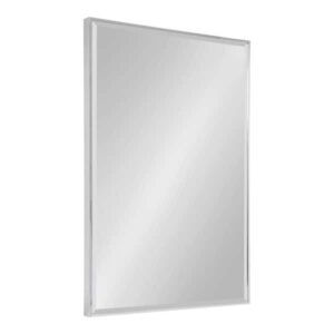 Kate and Laurel Rectangle Chrome Beveled Glass Contemporary Mirror 36in H x 24in