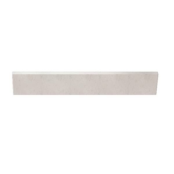 J COLLECTION 22 in. Cultured Marble Side Splash in Winter Snow (Universal)