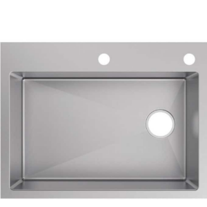 Glacier Bay Tight Radius 30" Drop-In Single Bowl Kitchen Sink NO Strainer