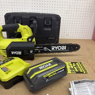 RYOBI 40V HP Brushless 12" Top Handle Battery Chainsaw w/ 4.0 Battery & Charger - Image 885