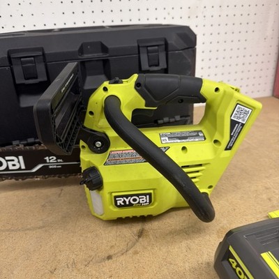 RYOBI 40V HP Brushless 12" Top Handle Battery Chainsaw w/ 4.0 Battery & Charger - Image 222