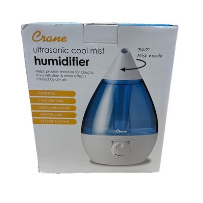 Crane 1 Gal. Drop Ultrasonic Cool Mist Humidifier for Medium to Large Rooms - Image 608