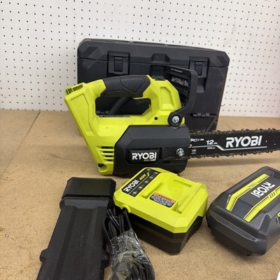 RYOBI 40V HP Brushless 12" Top Handle Battery Chainsaw w/ 4.0 Battery & Charger - Image 2257