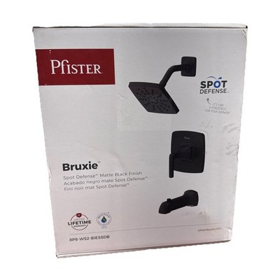 Pfister Bruxie 1-Handle Tub & Shower Faucet 1.8 GPM Matte Black (Valve Included)