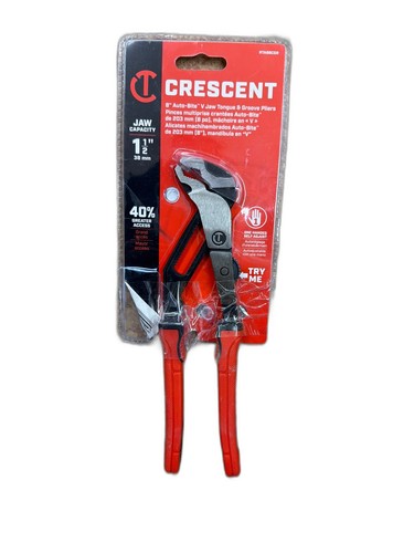 Crescent 8 in. Z2 Auto-Bite V-Jaw Tongue & Groove Pliers with Dual Material Grip - Image 218