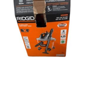 RIDGID 9 Gal. 4.25 HP NXT Wet Dry Vac, Debris Filter, Locking Hose, Attachments
