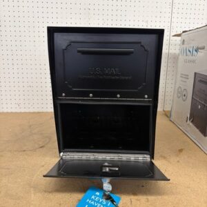 Architectural Mailboxes Oasis Black Extra Large Steel Locking Parcel Mailbox