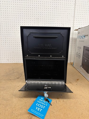 Architectural Mailboxes Oasis Black Extra Large Steel Locking Parcel Mailbox
