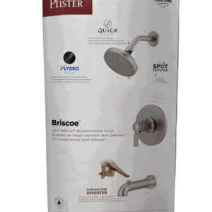 Pfister Briscoe Tub and Shower Faucet Spot Defense Stainless w/ Valve