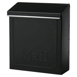 Architectural Mailboxes Black Medium Galvanized Steel Locking Vertical Mailbox