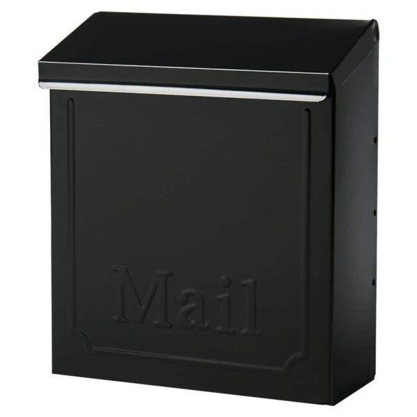 Architectural Mailboxes Black Medium Galvanized Steel Locking Vertical Mailbox