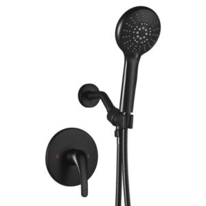 AKLFGN Single Handle 5-Spray Tub and Shower Faucet 1.75 GPM Matte Black
