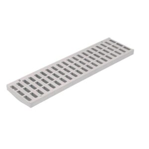 NDS 5 in. Pro Series Channel Drain Plastic Grate 5-1/4 in. x 19-5/8 in., Gray
