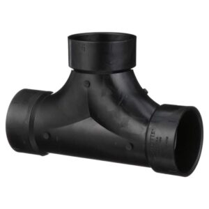 Charlotte Pipe 3 in. ABS DWV Hub x Hub x Hub 2-Way Cleanout