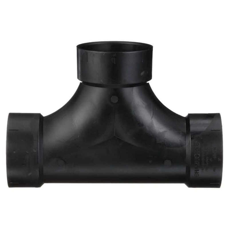 Charlotte Pipe 3 in. ABS DWV Hub x Hub x Hub 2-Way Cleanout - Image 3