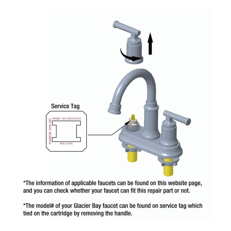 Glacier Bay Hot Cartridge Assembly for Wallmount Faucets - Image 5