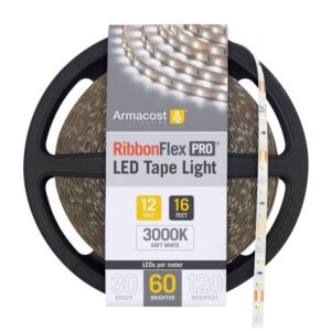 Armacost Lighting 16.4 ft. LED Tape Light 60 LEDs/m Soft Bright White 3000K